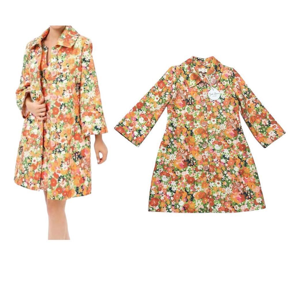 Julie Brown Mod Style Mildred Topper Coat in Bora Bora Size Medium NWT